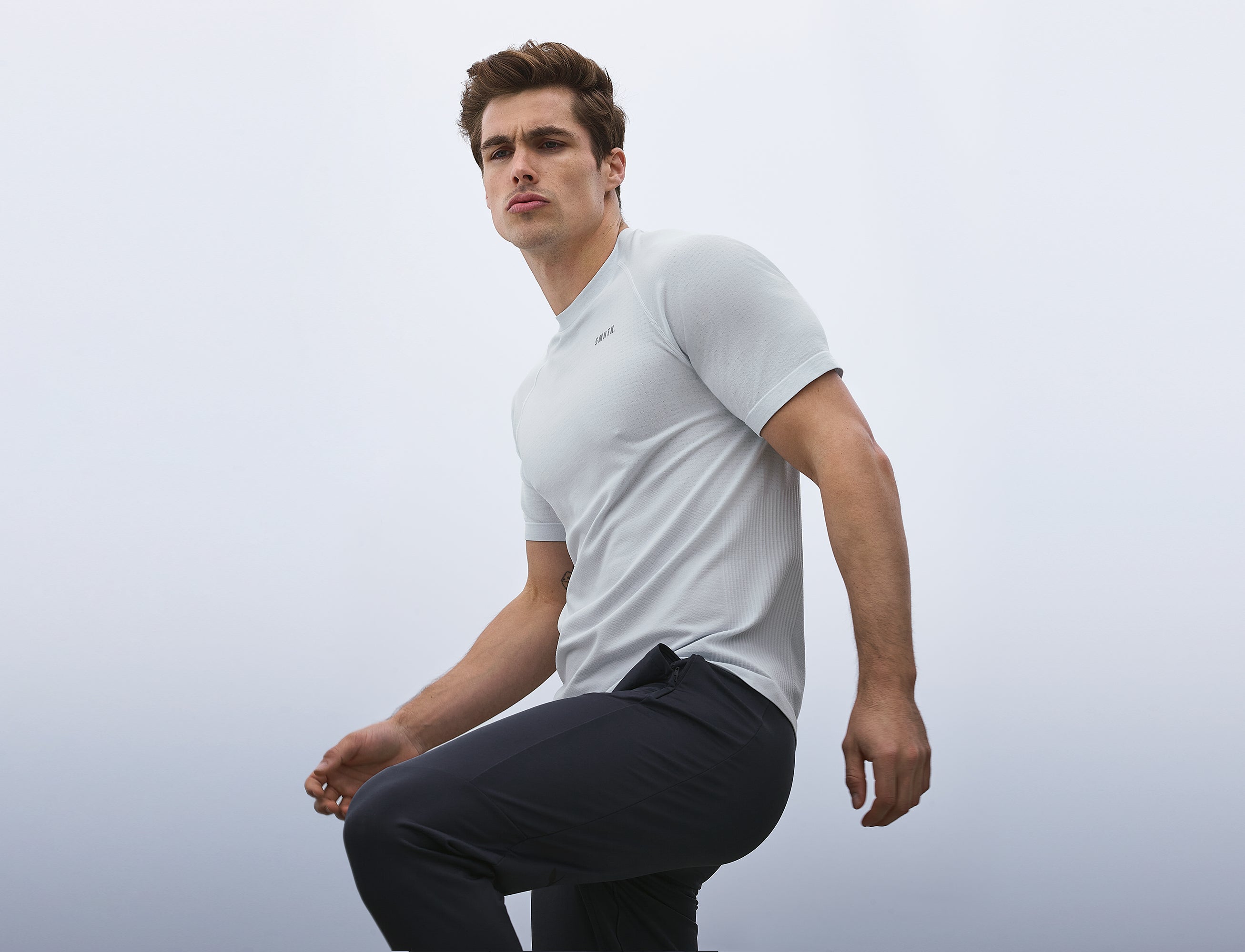 SMRTK Short Sleeve Performance Tee - Ash