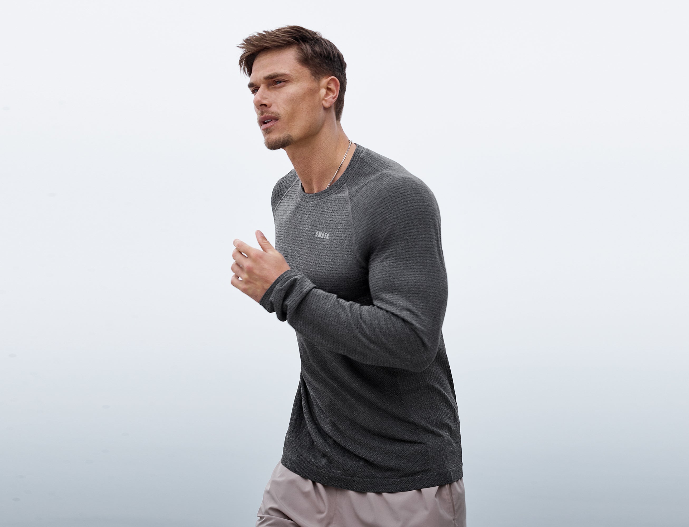 SMRTK Long Sleeve Performance Tee - Graphite