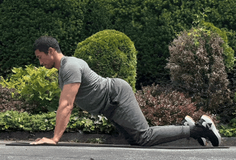 child's pose to upward dog
