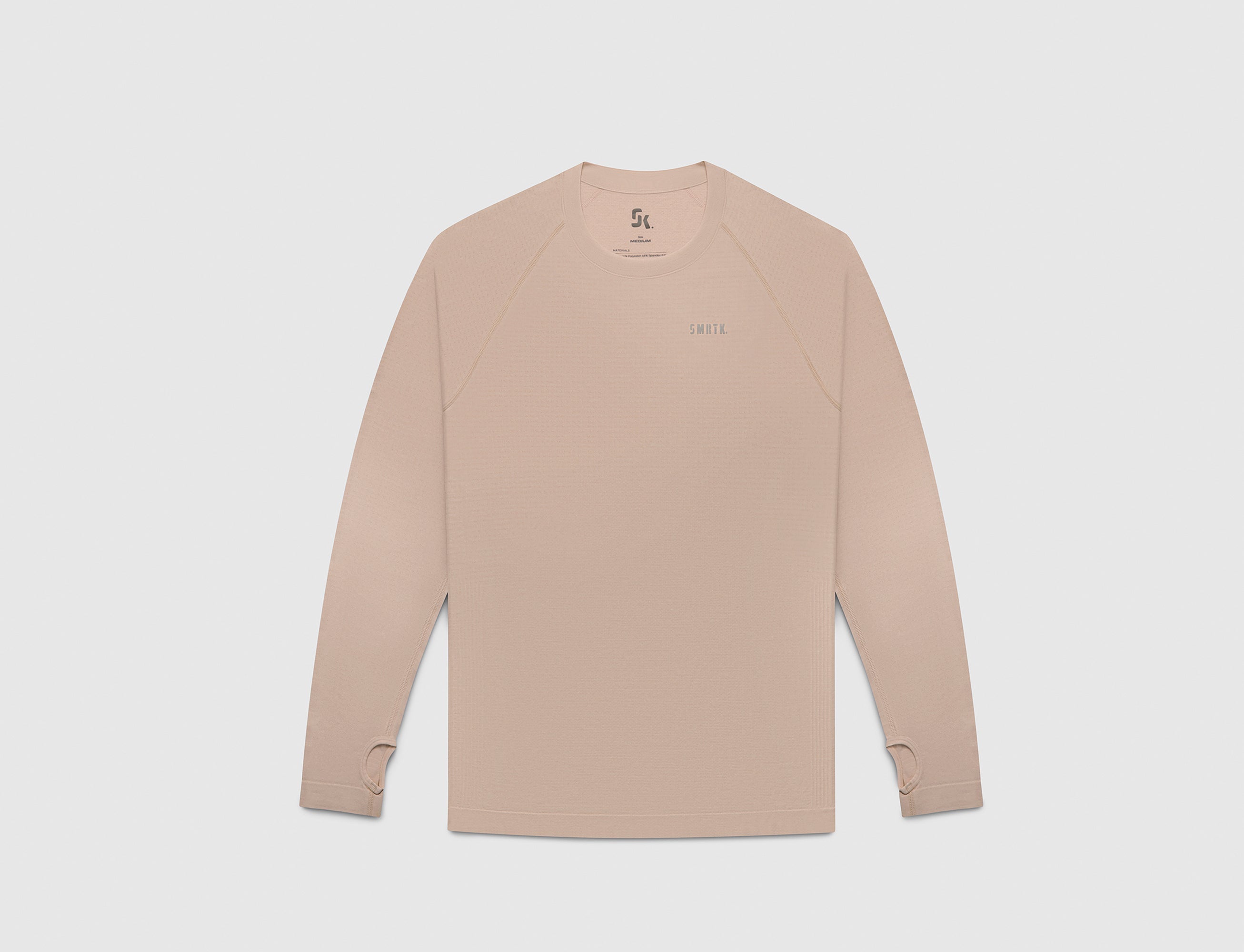 SMRTK Long Sleeve Performance Tee - Bone