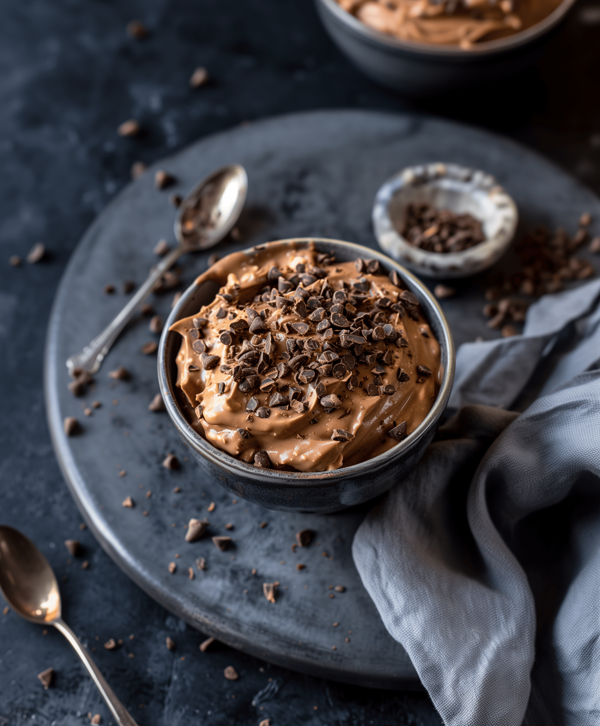 THE ULTIMATE BEDTIME PROTEIN SNACK: Chocolate Peanut Butter Mousse