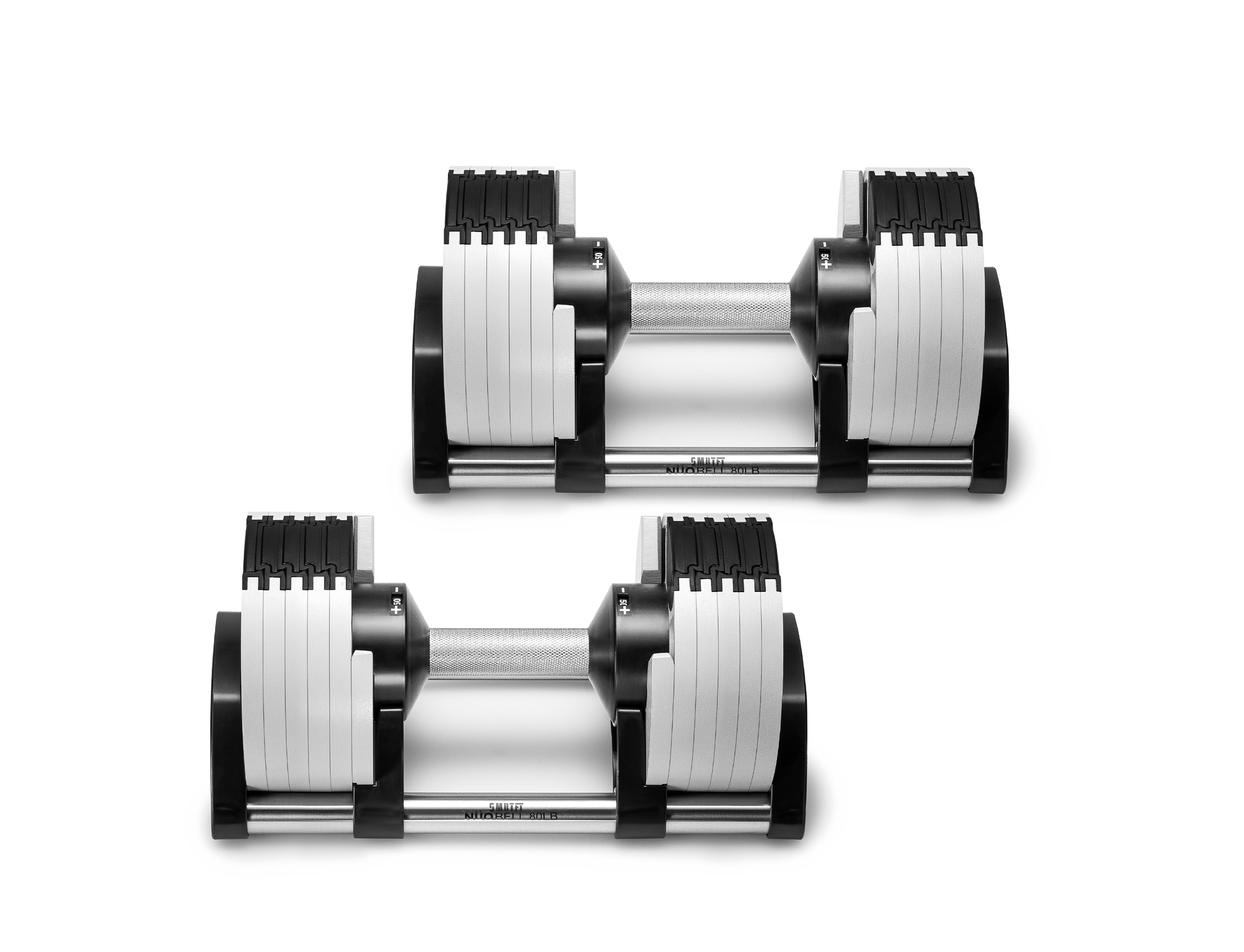 White and Black Adjustable Dumbbell 50 lbs By SMRTFT